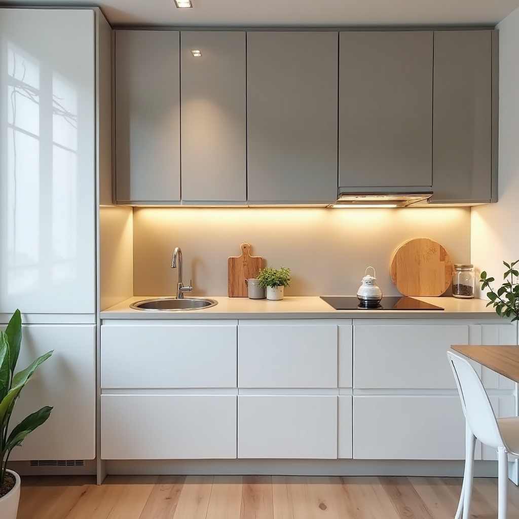 Tükörfényes tiszta konyha takarítás után